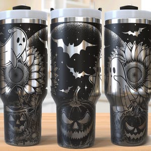 Halloween Tumbler Laser Svg, Pumpkin 40oz Tumbler Full Wrap Laser Svg, Laser Engraved Svg, Tumbler Laser File, Laser Svg For Tumbler