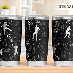 Soccer Tumbler Laser Svg, Football 20oz Tumbler Full Wrap Laser Svg, Laser Engraved Svg, Tumbler Laser File, Laser Svg Tumbler
