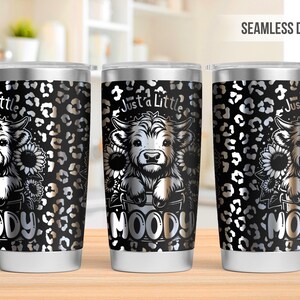 Highland Cow Tumbler Laser Engraving Wrap, Moody Cow Tumbler Wrap Svg, 20oz Laser Engraved Svg,Laser Engraving Svg,SVG For Laser Rotary