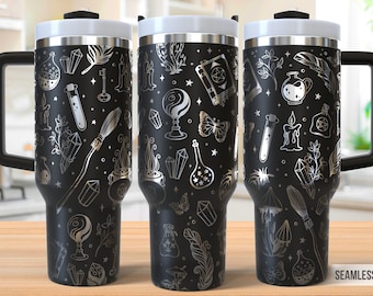 Witchy Tumbler Laser Svg, Witch 40oz Tumbler Full Wrap Laser Svg, Laser Engraved Svg,Tumbler Laser File,Laser Svg For Tumbler