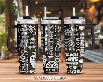 Teacher Laser Svg, Teacher Quotes 40oz Tumbler Full Wrap Laser Svg, Laser Engraved Svg,Tumbler Laser File, Laser Svg For Tumbler