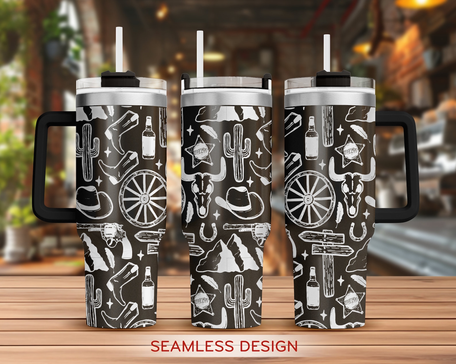 Western Tumbler Laser Svg, Western 40oz Tumbler Full Wrap Laser Svg ...