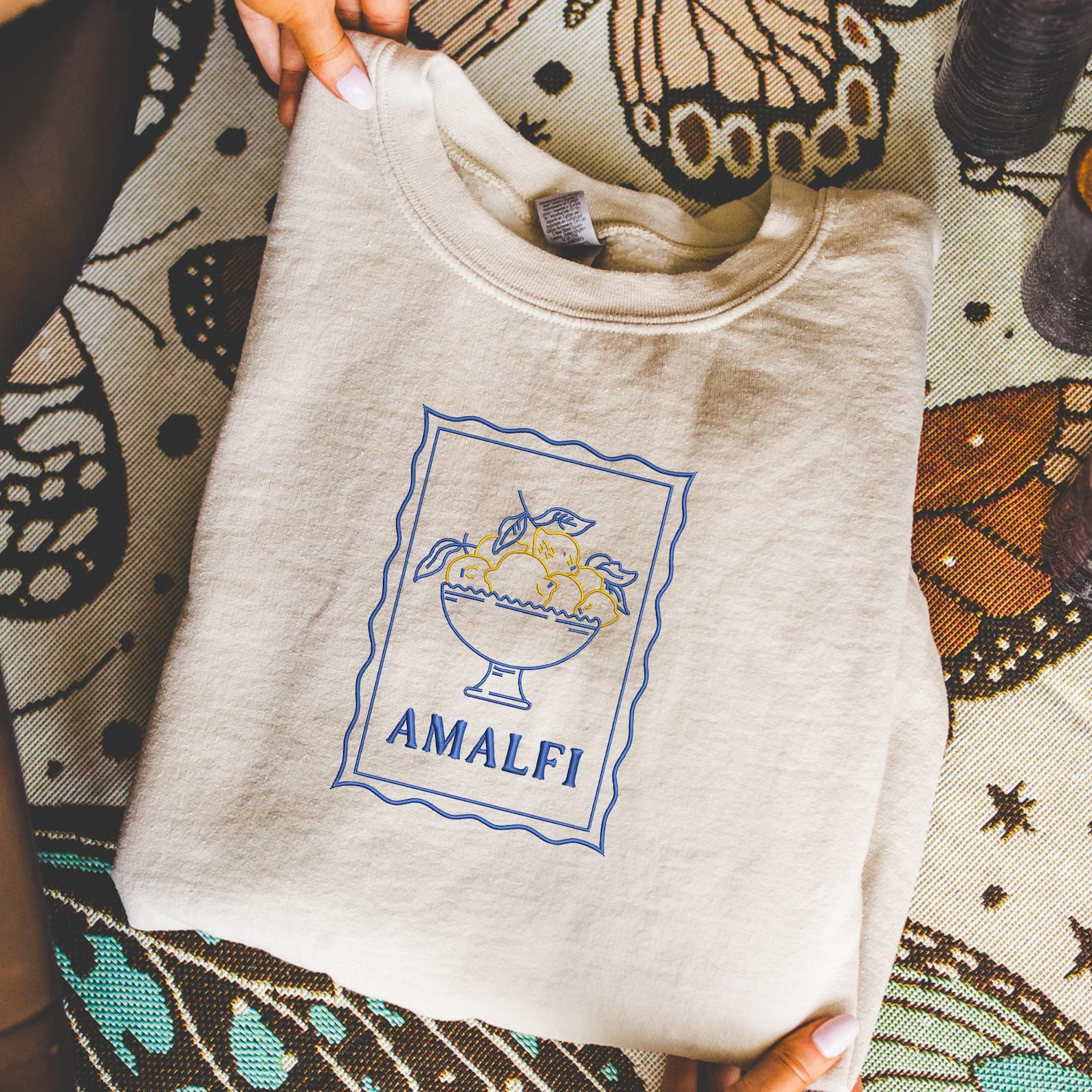 6 Size Amalfi Postage Stamp Embroidery Design, Italian Summer the ...