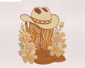 4 Size Western Cowgirl Boots Embroidery Design,Cowgirl Boots Embroidery Design,Western Embroidery Design, Embroidery Machines File