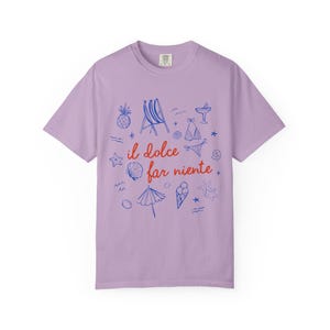 Camiseta Il Dolce Far Niente, camiseta Comfort Colors®, camiseta de verano, camiseta italiana de verano, camiseta Do Nothing, camiseta estética, camiseta de moda imagen 6