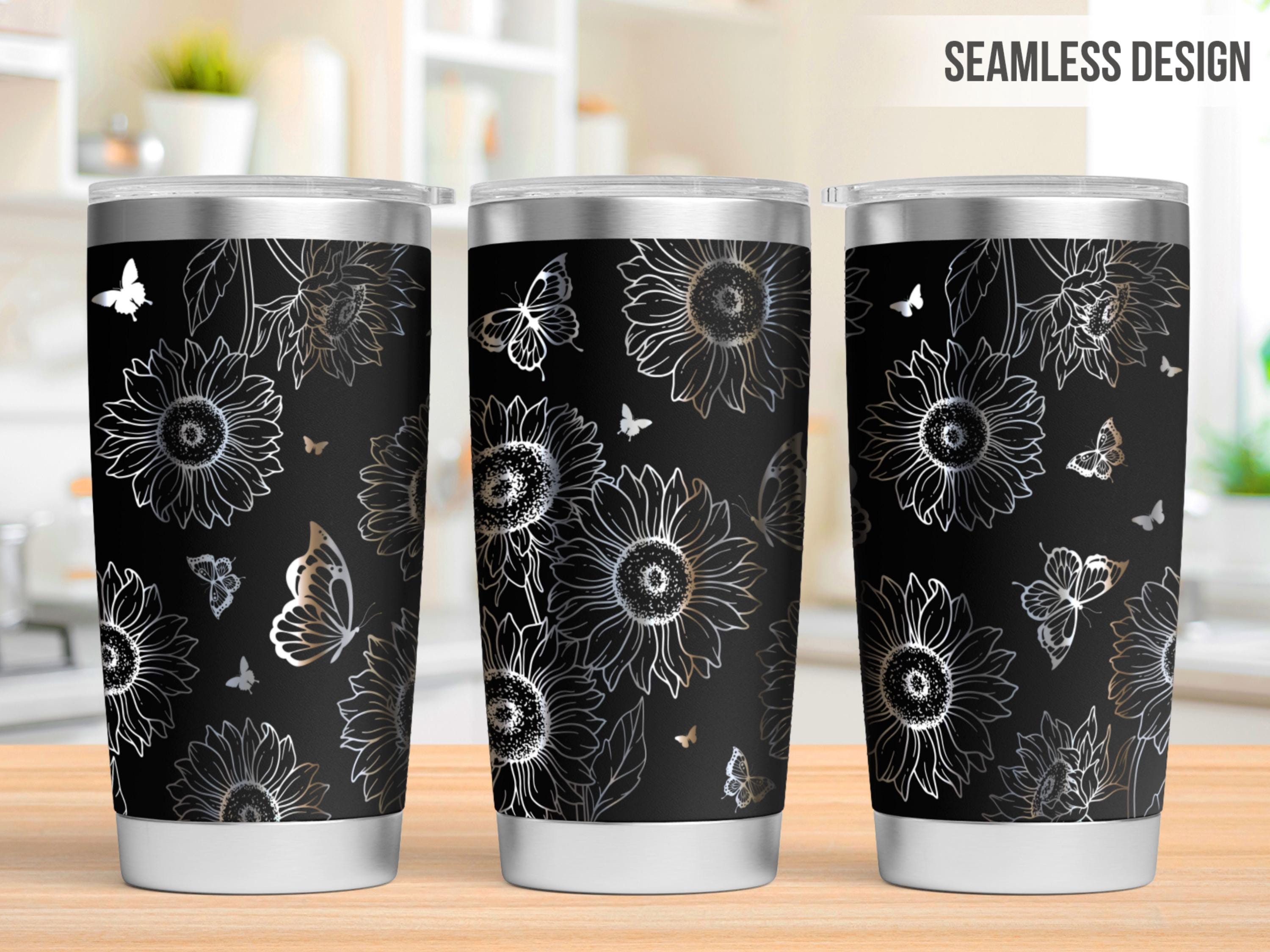 Flowers Tumbler Laser Svg Bundle, Seamless Flowers 20oz Tumbler Full ...