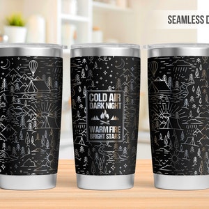 Camping Tumbler Laser Svg, Camp 20oz Tumbler Full Wrap Laser Svg, Laser Engraved Svg, Tumbler Laser File, Laser Svg For Tumbler