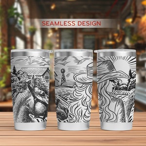 Cowgirl 20oz Tumbler Laser Engraving Wrap, Western Tumbler Wrap Svg, 20oz Laser Engraved Svg,Laser Engraving Svg,SVG For Laser Rotary