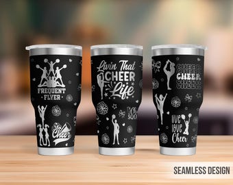 Cheerleader 30oz Tumbler Laser Engraving Wrap,Cheer Life Tumbler Laser svg, 30oz Laser Engraved Svg,Laser Engraving Svg,SVG For Laser Rotary