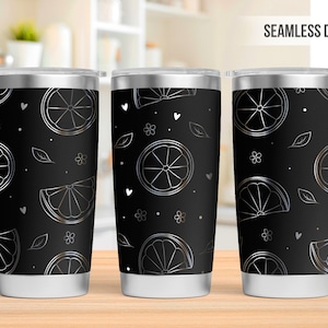 Lemon Tumbler Laser Svg, Fruit 20oz Tumbler Full Wrap Laser Svg, Laser Engraved Svg, Laser Svg For Tumbler