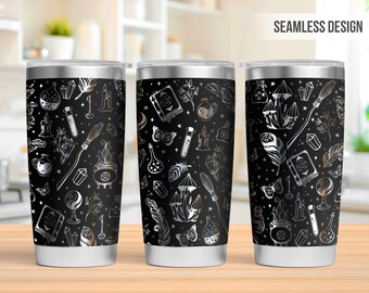 Witchy Tumbler Laser Svg, Witch 20oz Tumbler Full Wrap Laser Svg, Laser Engraved Svg,Tumbler Laser File,Laser Svg For Tumbler