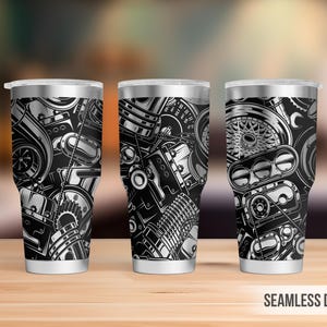 Getriebe 30 Unzen Tumbler Laser Gravur Wrap, Gearhead Tumbler Wrap svg, Laser gravierte svg, Laser-Gravur-Svg, SVG für Laser Roll