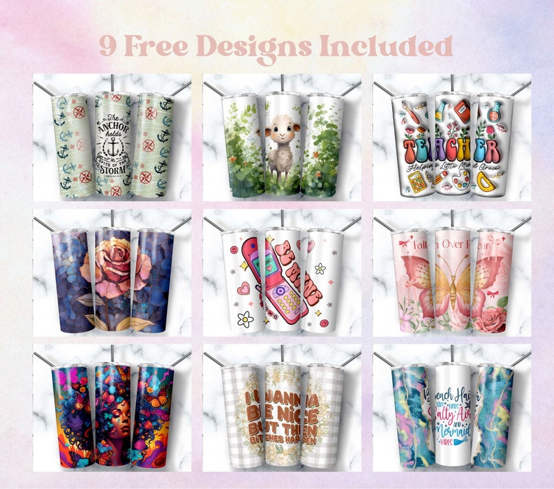 3D Best Dog Mom Ever Inflated Tumbler Wrap, Dog Mom Tumbler Wrap, Sublimation Design, Digital Download, Skinny 20oz Tumbler Wrap image 3