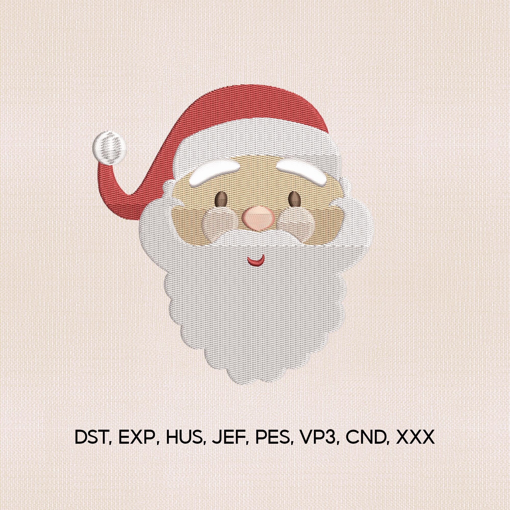 Machine Embroidery Split Santa 5 Size Santa Embroidery Design, Cute Christmas Embroidery Design, Xmas ...