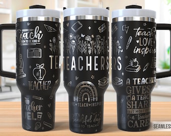 Teacher Appreciation Tumbler Laser Svg, Teacher 40oz Tumbler Full Wrap Laser Svg,Laser Engraved Svg,Tumbler Laser File,Laser Svg For Tumbler