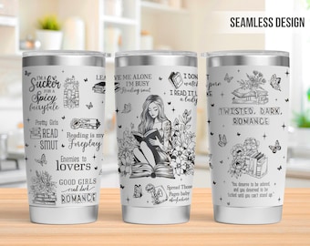 Book Smut Tumbler Laser Svg, Dark Romance 20oz Tumbler Full Wrap Laser Svg, Laser Engraved Svg,Tumbler Laser File,Laser Svg For Tumbler