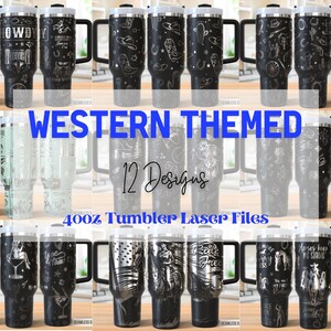 Western Cowboy Tumbler Laser Svg Bundle, Cowgirl 40oz Tumbler Full Wrap ...
