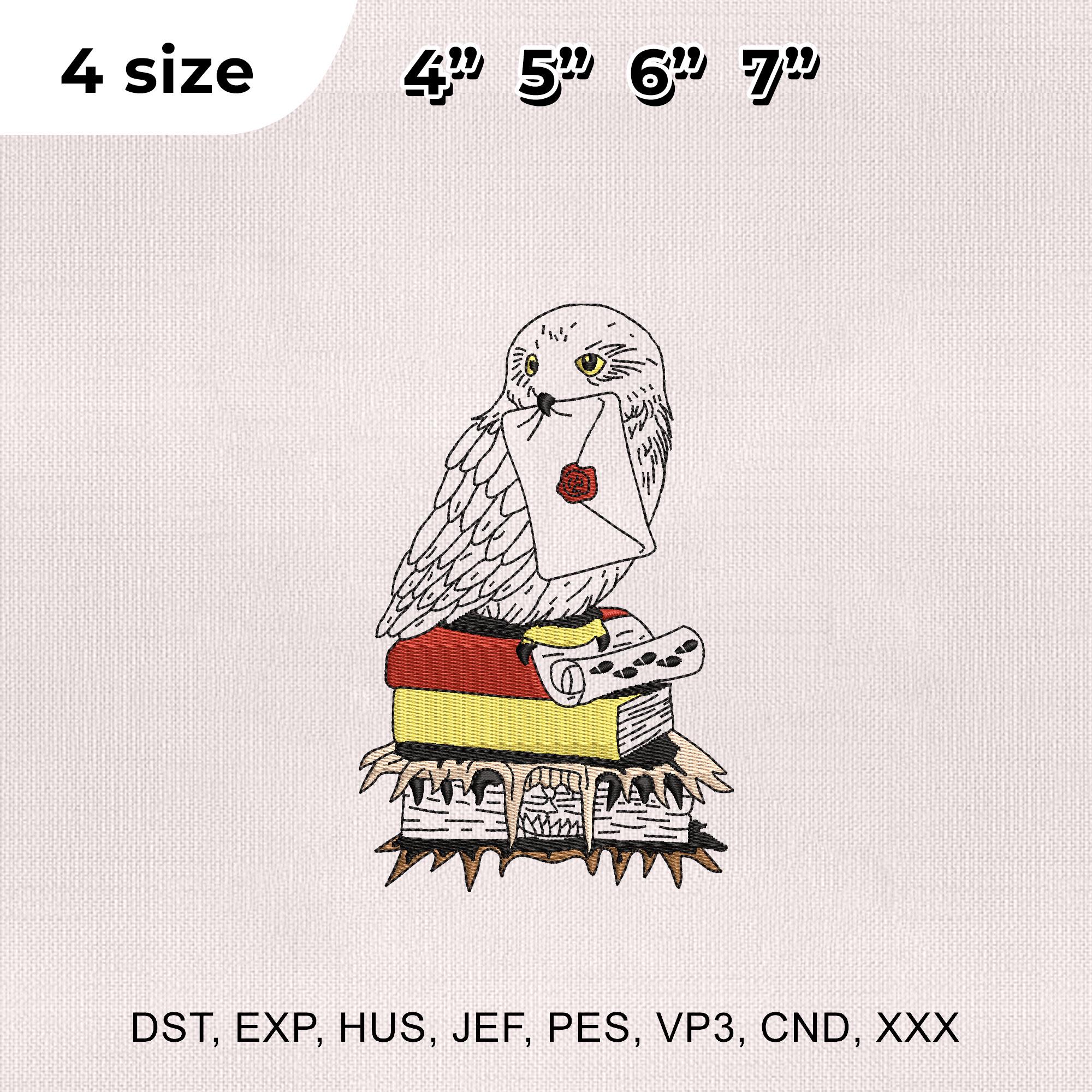 5 Size Magic Owl Embroidery Design, Owl Embroidery Design, Magic Embroidery Design, Embroidery Machi