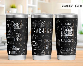 Teacher Appreciation Tumbler Laser Svg, Teacher 20oz Tumbler Full Wrap Laser Svg,Laser Engraved Svg,Tumbler Laser File,Laser Svg For Tumbler
