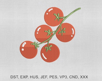 6 Sizes Tomato Embroidery Design, Italian Summer The Market Embroidery Design, Tomato Machine Embroidery File, Embroidery Machines File