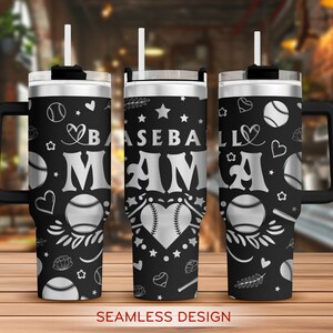 Baseball Mama Tumbler Laser Svg, Baseball 40oz Tumbler Full Wrap Laser Svg, Laser Engraved Svg, Tumbler Laser File,Laser Svg For Tumbler