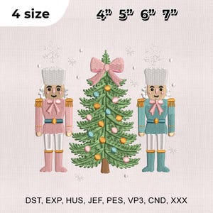 4 Size Nutcracker Embroidery Design, Christmas Embroidery Design, Cute Christmas Embroidery File for Baby/ Kids, Embroidery Machines File