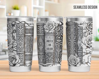 Boek Smut Tumbler Laser Svg, Romatasy 20oz Tumbler Full Wrap Laser Svg, Laser Gegraveerde Svg, Tumbler Laser-bestand, Laser Svg voor Tumbler