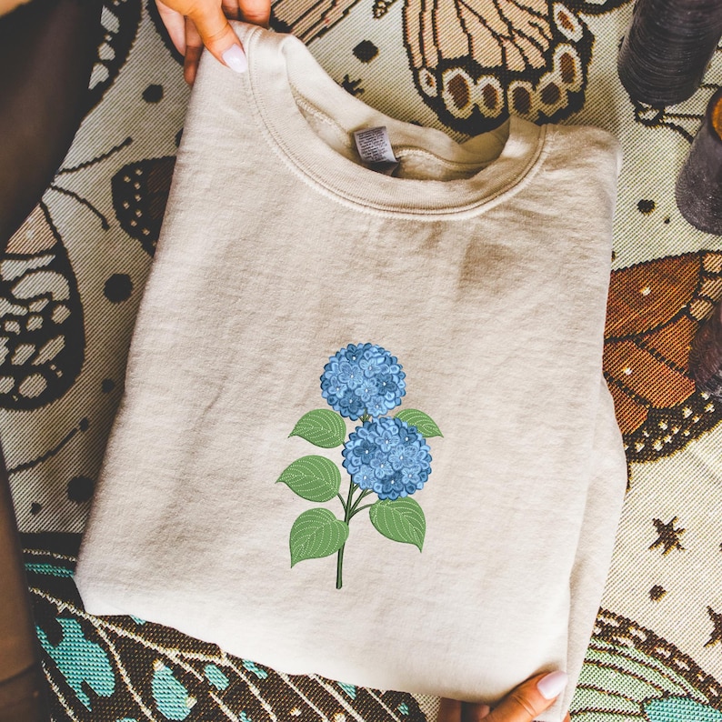 Set of 8 Hydrangea Flower Embroidery Design Bundle, Hydrangea ...