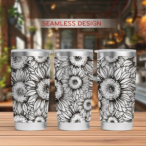 Sunflowers 20oz Tumbler Laser Engraving Wrap, Sunflowers Tumbler Wrap Svg, 20oz Laser Engraved Svg, Laser Engraving Svg,SVG For Laser Rotary