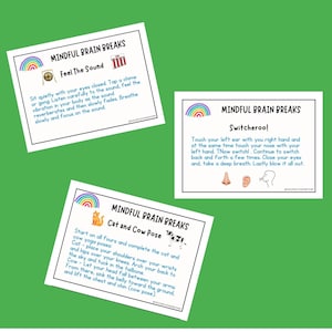 Teacher Resource 32 Brain Break Activity Cards- Digital download