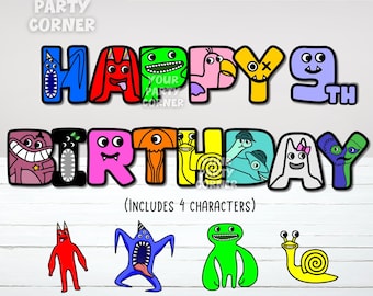 Garten of Ban Ban birthday banner | Garten of Ban Ban Printable birthday banner | digital party bunting | DIGITAL FILE