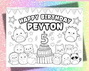 Printable Birthday Placemat | Coloring placemat | Kids Coloring Table Mat | Birthday Coloring Sheets | DIGITAL FILE
