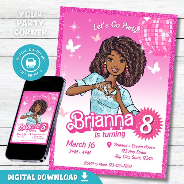 Customizable Birthday Party Invitation | Personalized Party Decoration | Kids birthday | DIGITAL FILE