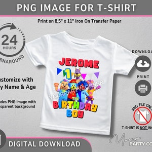 Customizable Digital PNG Image for T-Shirt Printing  | Personalized Party Decoration | DIGITAL FILE