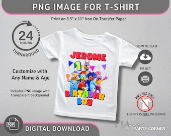 Customizable Digital PNG Image for T-Shirt Printing  | Personalized Party Decoration | DIGITAL FILE