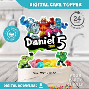 Customizable Digital Cake Topper for Kids' Birthday | Personalized Party Decoration | Goo Jit Zu Cake Topper| DIGITAL FILE