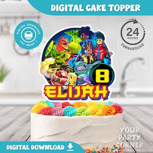 Customizable Digital Cake Topper for Kids&#39; Birthday | Personalized Party Decoration | Printable Cake Topper| DIGITAL FILE