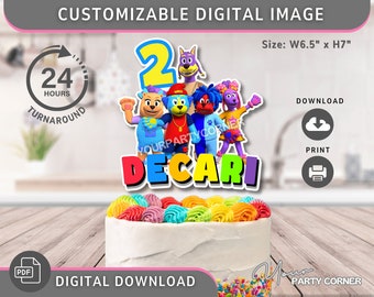 Customizable Digital Cake Topper for Kids' Birthday | Personalized Party Decoration | DIGITAL FILE