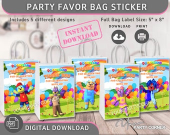 Digital Party Favor Bag Label Sticker | Party favor bag sticker | Thank you card | DIGITAL FILE