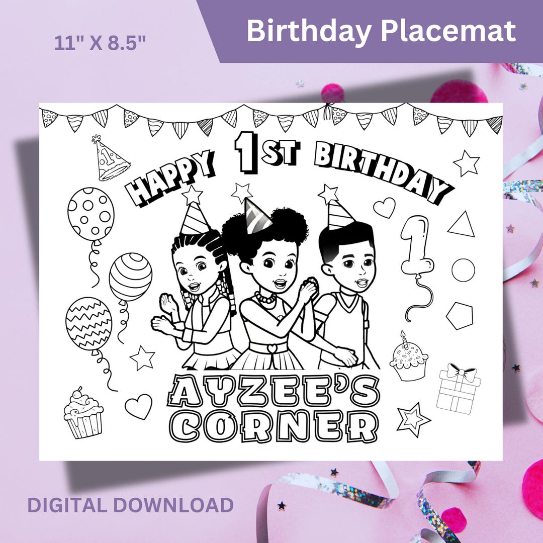 Print Pattern Birthday Floor Mat