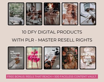 Faceless Digital Marketing Bundle: MRR, PLR, DFY (Digital Download)