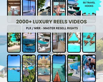 2000+ Luxury Travel Reels Videos Bundle, Faceless Marketing (Digital Download)