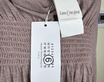 Robe Cocktail MM6 Maison Martin Margiela En Tricot Beige - Bretelles, Mini - Taille S - Neuf Avec étiquettes