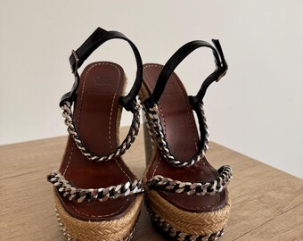 未使用 クリスチャンルブタン ウエッジ サンダル 37 エスパドリーユ ☆エスパドリーユ MADE IN Spain クリスチャンルブタン ☆ 未使用