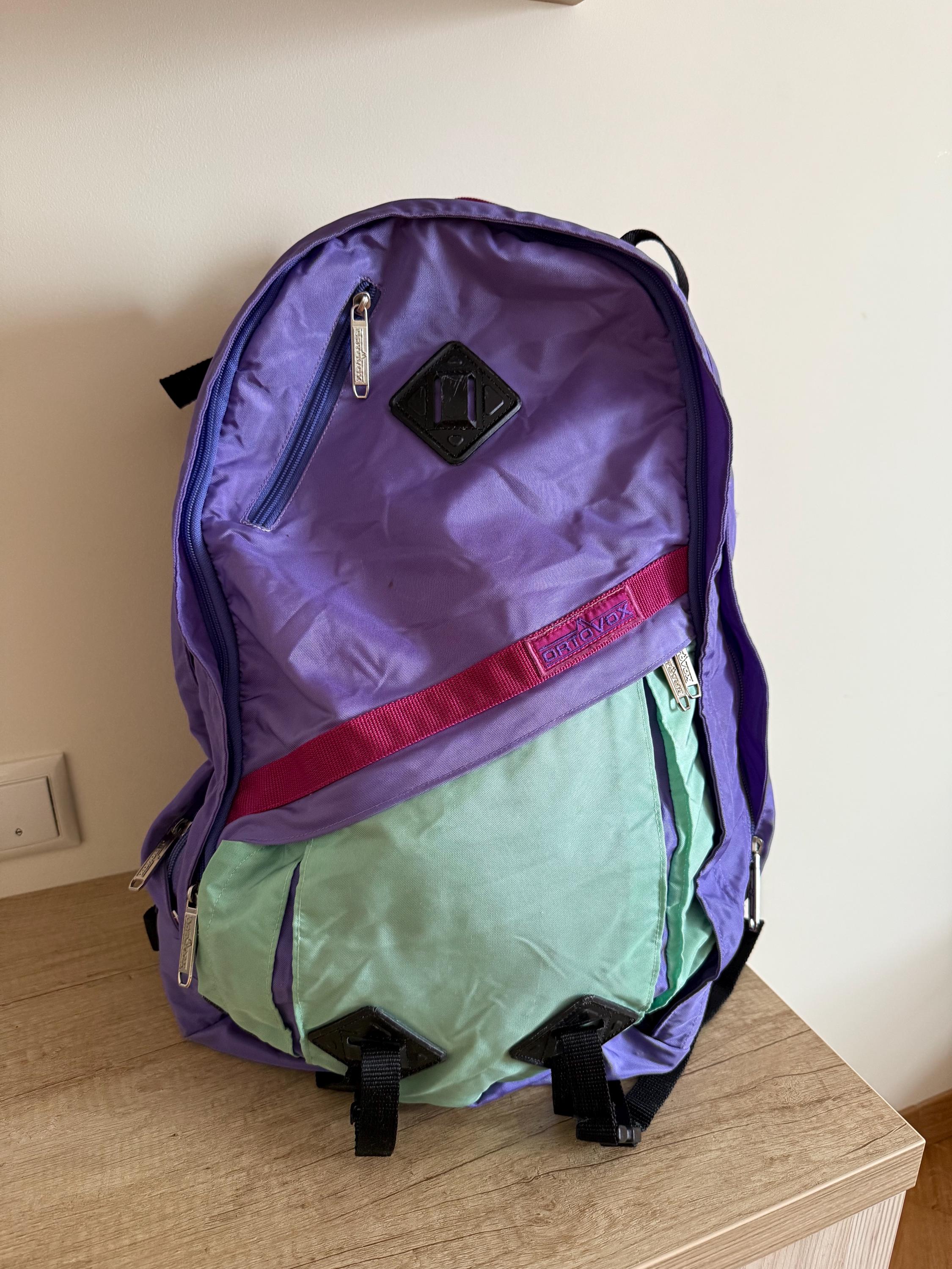 Vintage 90s Ortovox Backpack | Pastel Colorblock Hiking Rucksack - Etsy