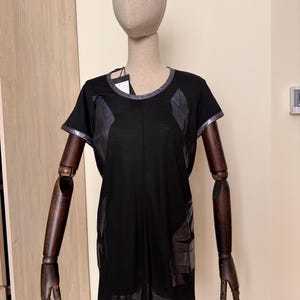 Платье-туника Balenciaga TS Black 38 | Рубашка из металлизированного джерси | Дизайнерская вещь | Сделано в Португалии | 283 евро | Винтаж