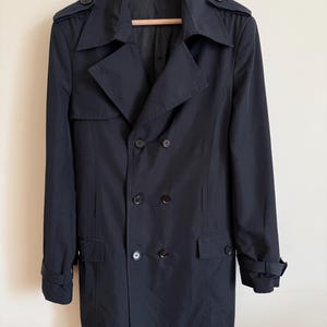 Vintage Burberry Navy Trench Coat - Etsy