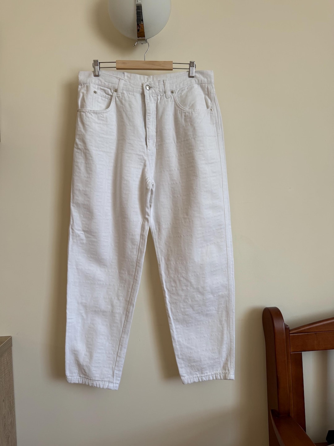 Vintage Fendi FF Monogram Jeans: Italian Designer Denim, Size IT