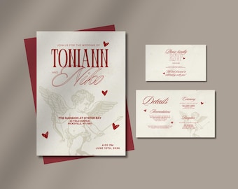 Romantic Wedding Invitation | Invitation, Details, and RSVP Card