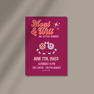 Bold Color Disco Wedding Invite | One of a Kind Invite